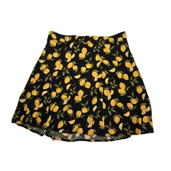 Philosophy Women’s Sz 10 Lemon Print Amalfi Coast Vacation Flowy Casual Skirt - Picture 1 of 11